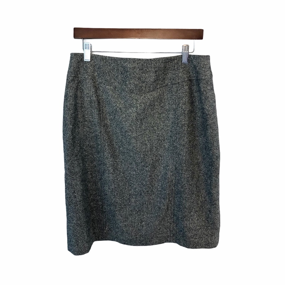 Louben Wool-Blend Grey Skirt